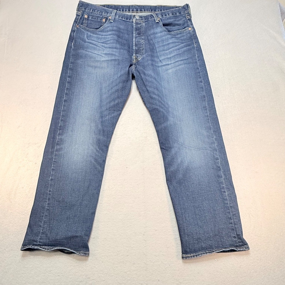 Levi's 501 Jeans Button Fly Dark Wash Denim Classic Fit W38 L29, preppy,Fashion